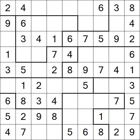 Jigsaw Sudoku - Fácil