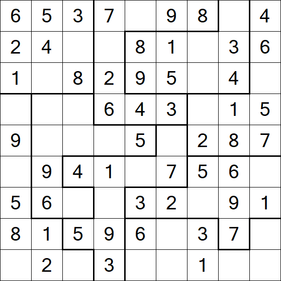 Jigsaw Sudoku - Fácil