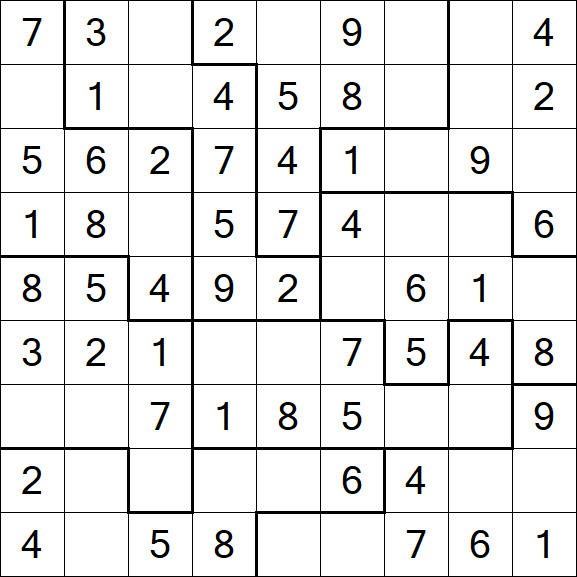 Jigsaw Sudoku - Fácil