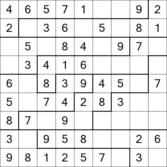 Jigsaw Sudoku - Fácil