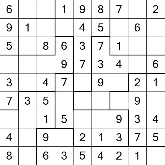 Jigsaw Sudoku - Fácil