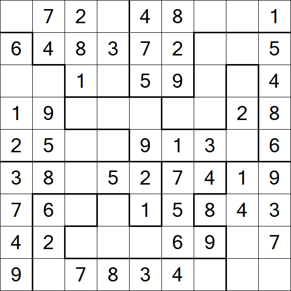 Jigsaw Sudoku - Fácil