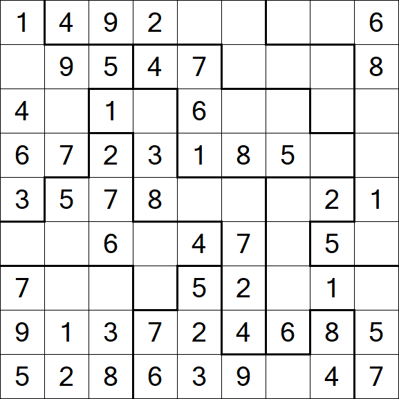 Jigsaw Sudoku - Fácil