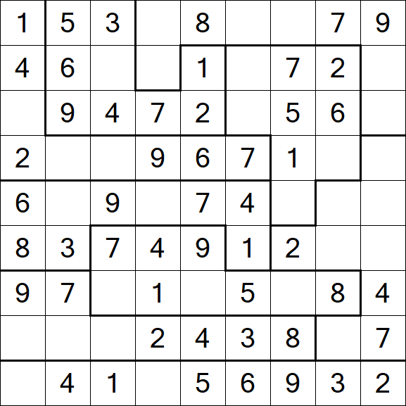 Jigsaw Sudoku - Fácil