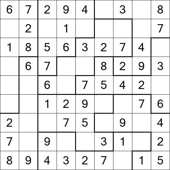 Jigsaw Sudoku - Fácil