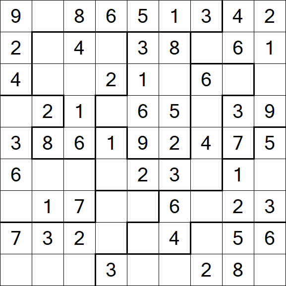 Jigsaw Sudoku - Fácil