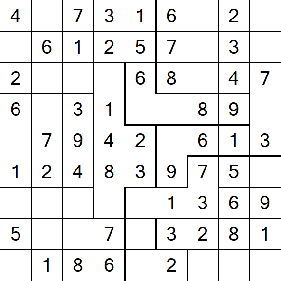 Jigsaw Sudoku - Fácil