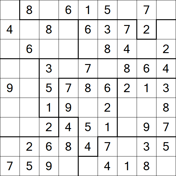 Jigsaw Sudoku - Fácil