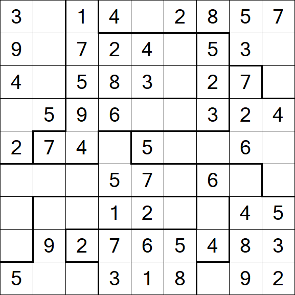 Jigsaw Sudoku - Fácil