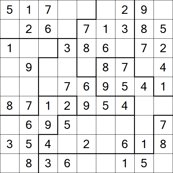Jigsaw Sudoku - Fácil
