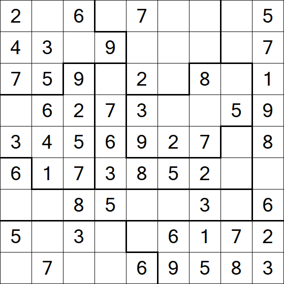 Jigsaw Sudoku - Fácil