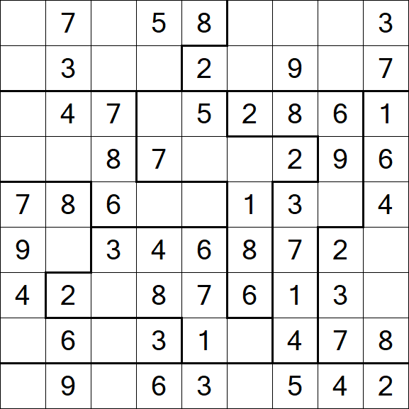 Jigsaw Sudoku - Fácil