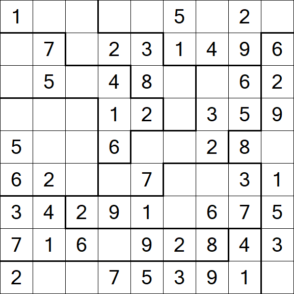 Jigsaw Sudoku - Fácil