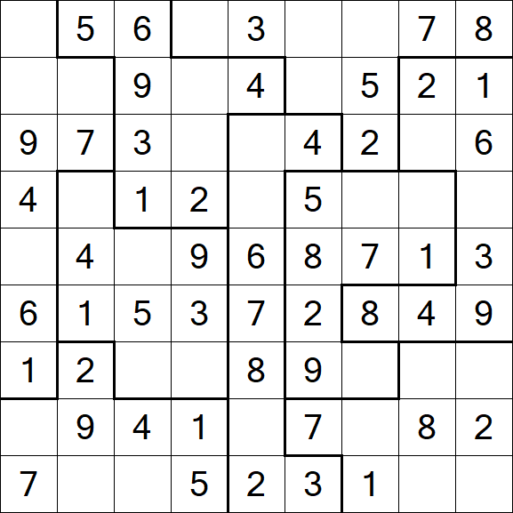 Jigsaw Sudoku - Fácil