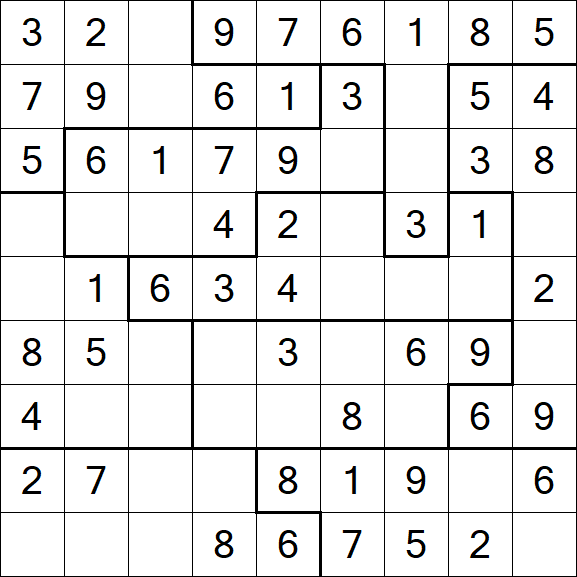 Jigsaw Sudoku - Easy