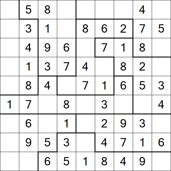 Jigsaw Sudoku - Fácil