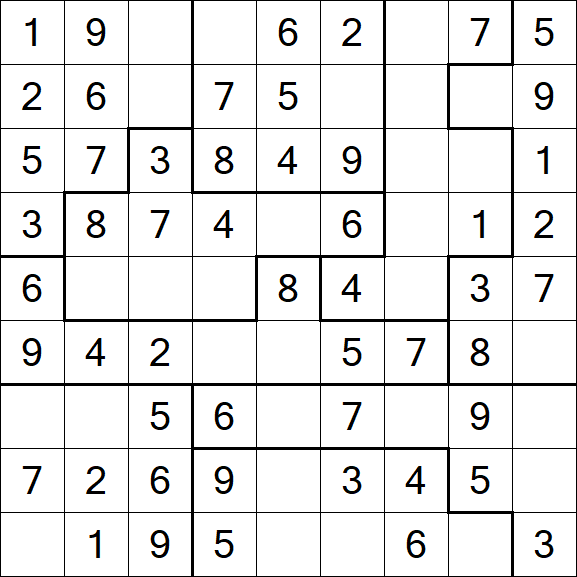Jigsaw Sudoku - Fácil