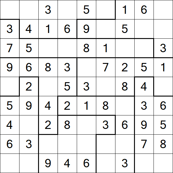 Jigsaw Sudoku - Fácil
