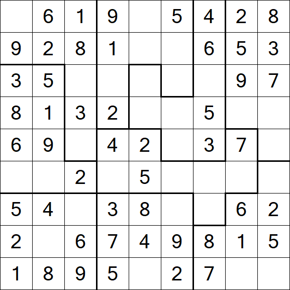 Jigsaw Sudoku - Fácil