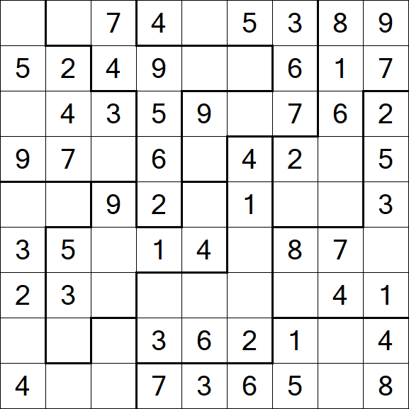 Jigsaw Sudoku - Fácil
