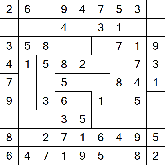 Jigsaw Sudoku - Fácil