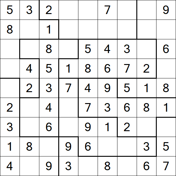 Jigsaw Sudoku - Fácil