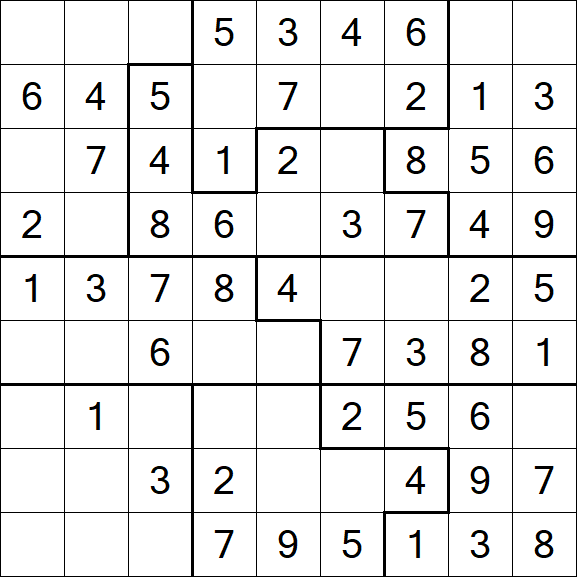 Jigsaw Sudoku - Fácil