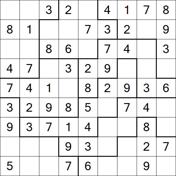 Jigsaw Sudoku - Fácil