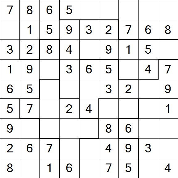 Jigsaw Sudoku - Fácil