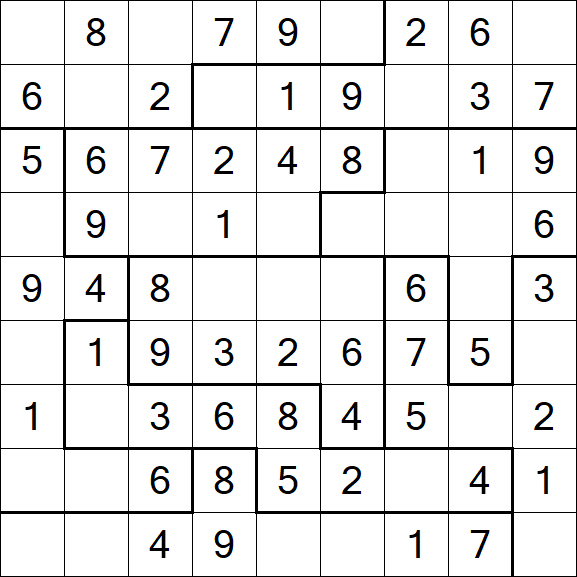 Jigsaw Sudoku - Fácil