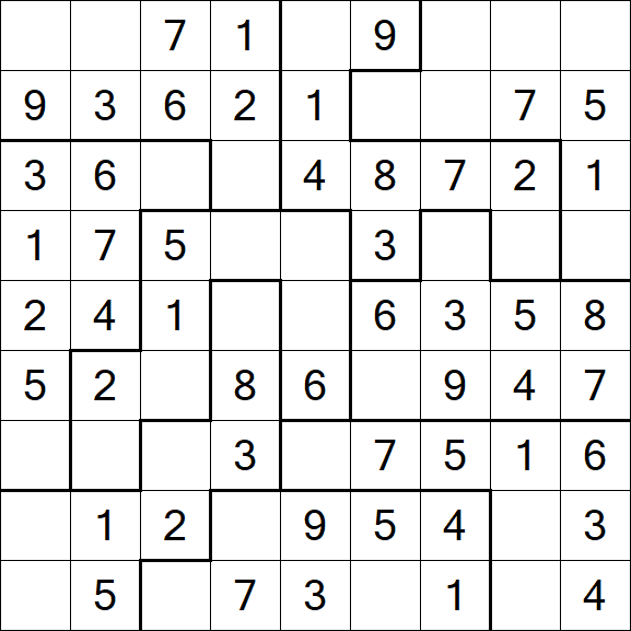 Jigsaw Sudoku - Fácil