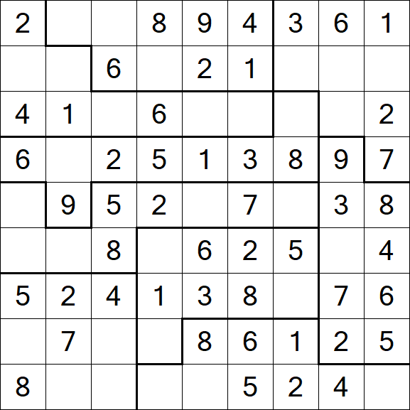 Jigsaw Sudoku - Fácil
