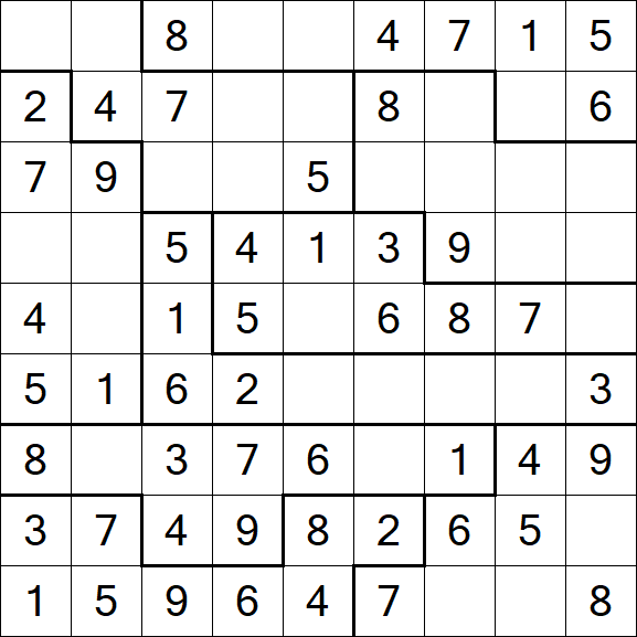 Jigsaw Sudoku - Fácil
