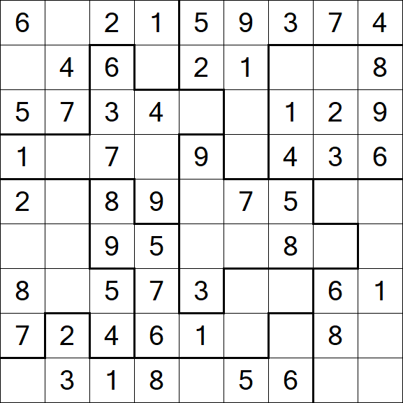 Jigsaw Sudoku - Fácil