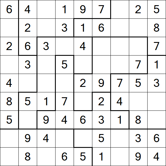 Jigsaw Sudoku - Fácil
