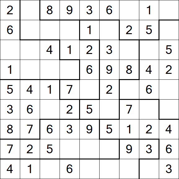 Jigsaw Sudoku - Einfach