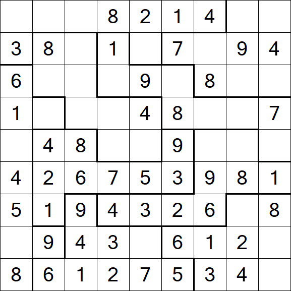 Jigsaw Sudoku - Fácil