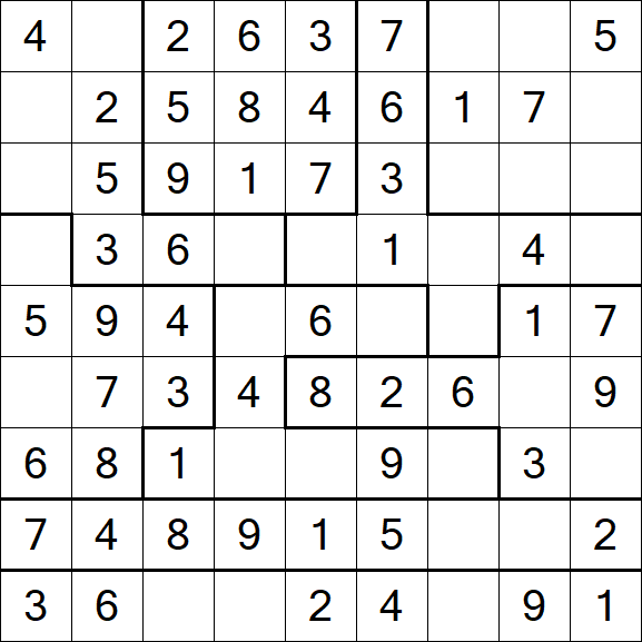 Jigsaw Sudoku - Fácil