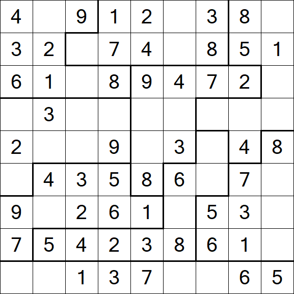 Jigsaw Sudoku - Fácil