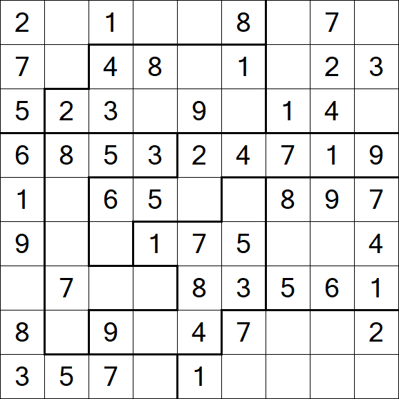 Jigsaw Sudoku - Fácil