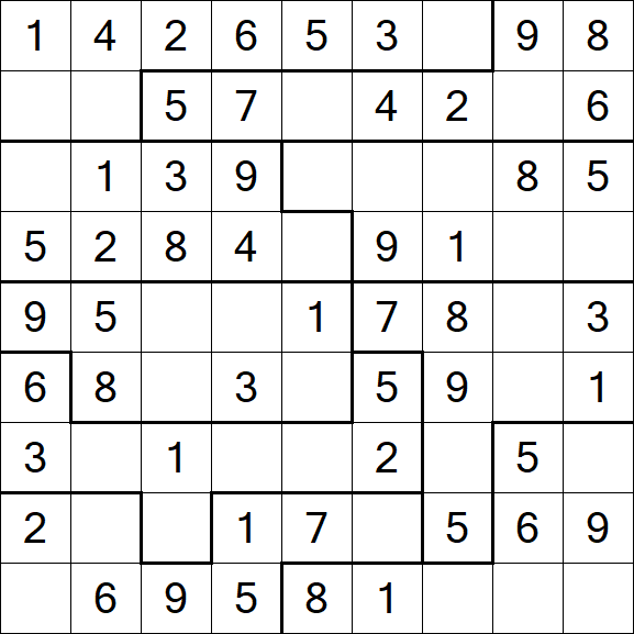 Jigsaw Sudoku - Fácil