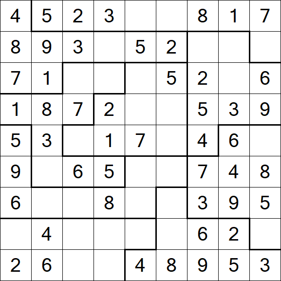 Jigsaw Sudoku - Fácil