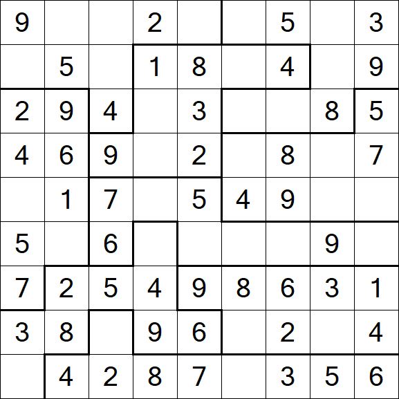 Jigsaw Sudoku - Fácil