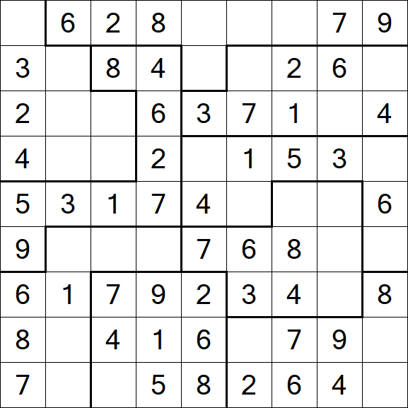 Jigsaw Sudoku - Einfach