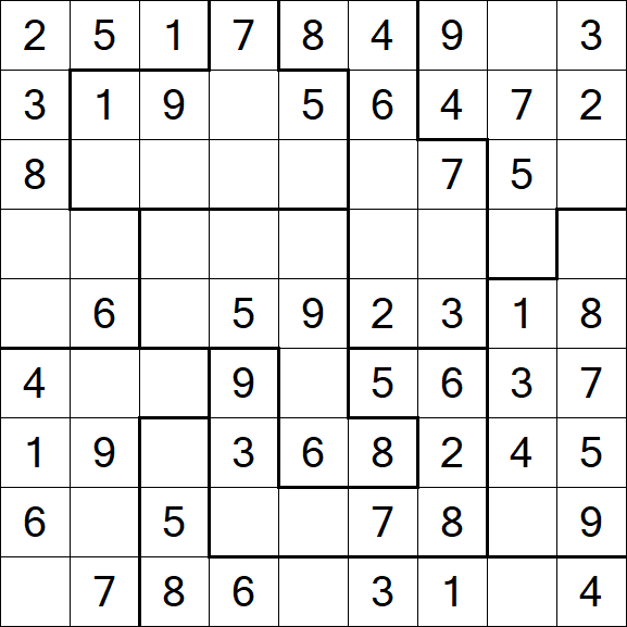 Jigsaw Sudoku - Fácil