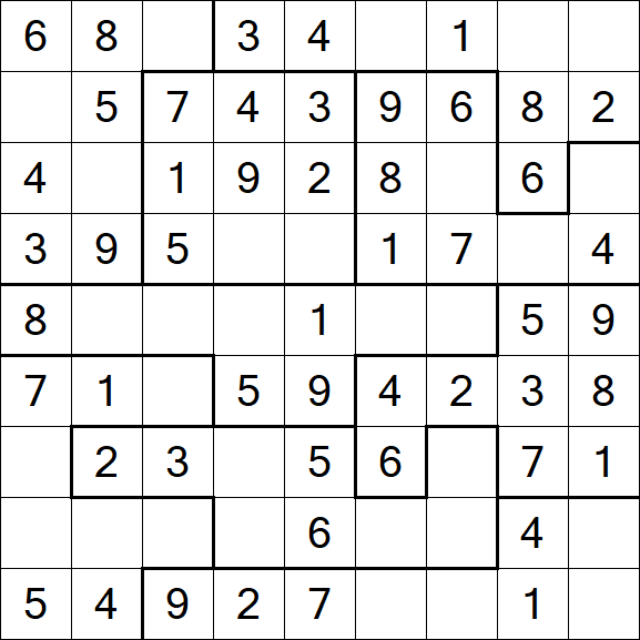 Jigsaw Sudoku - Fácil