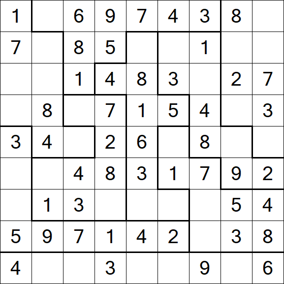 Jigsaw Sudoku - Fácil