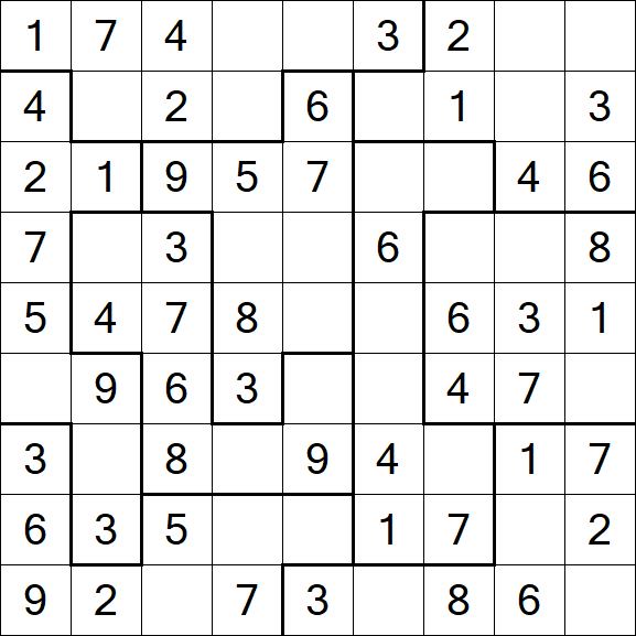 Jigsaw Sudoku - Fácil