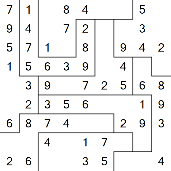 Jigsaw Sudoku - Fácil