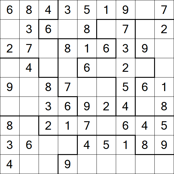 Jigsaw Sudoku - Fácil